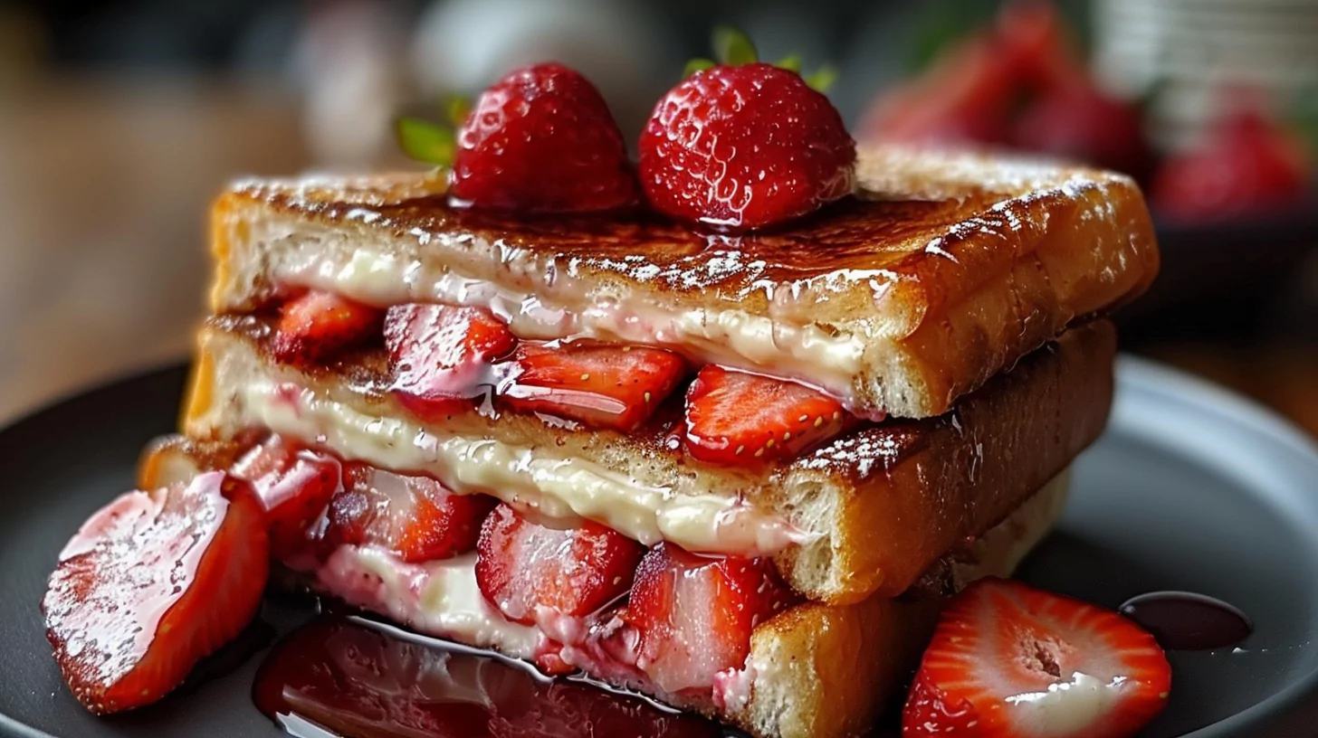 Strawberry Cheesecake Stuffed French Toast