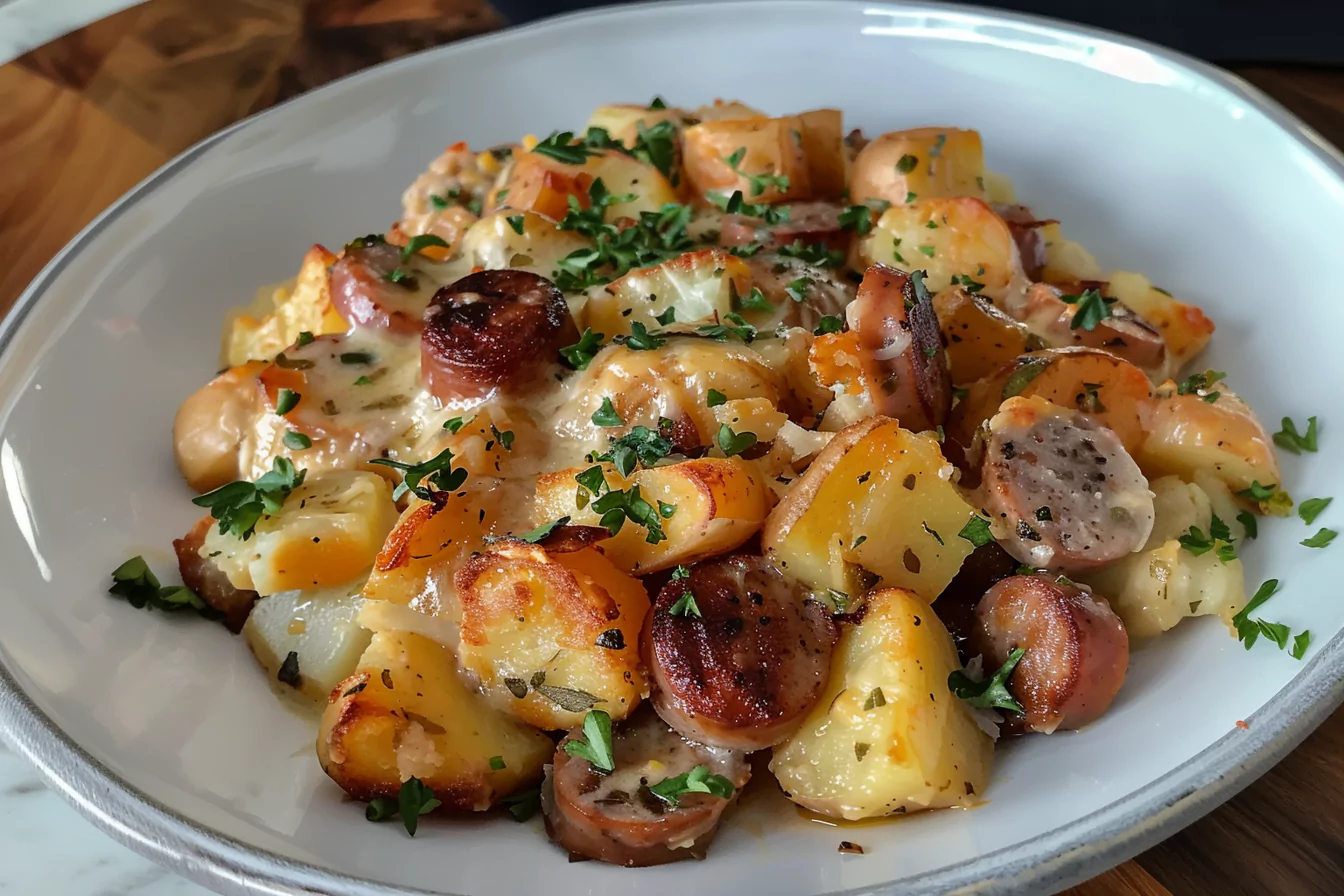 Slow Cooker Sausage and Potato Casserole