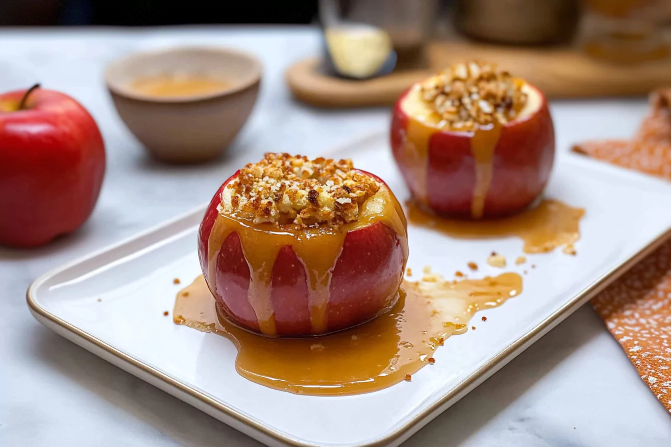 Cheesecake Stuffed Baked Apples