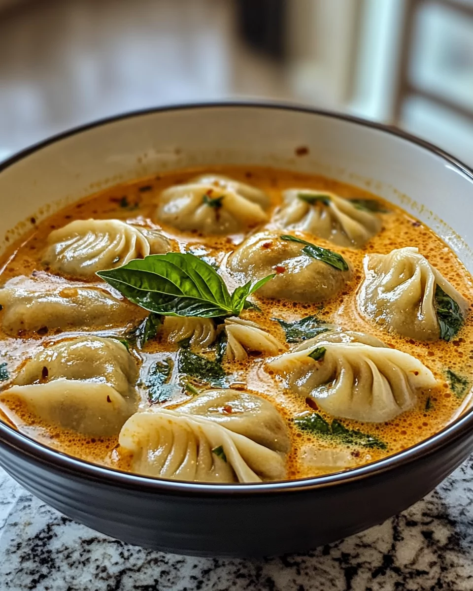 Easy Thai Red Curry Dumpling Soup