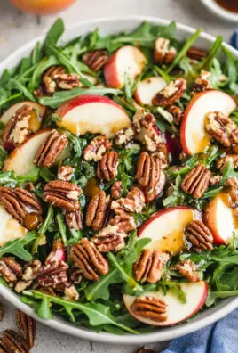 Apple Arugula Salad with Maple Pecans