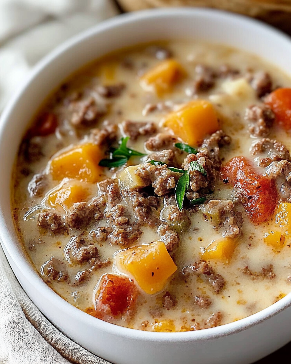 Easy Cheeseburger Soup