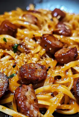 One-Pan Fiery Creamy Honey BBQ Sausage Pasta