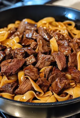 One-Pan Velvety Honey BBQ Steak Fettuccine