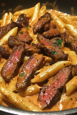 One-Pot Creamy Honey Buffalo Steak Pasta Bake