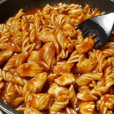 One-Pot Honey Garlic BBQ Chicken Pasta