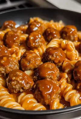 One-Pot Smoky BBQ Meatball Pasta