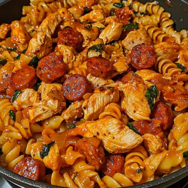 One-Pot Smoky Cajun Chicken & Sausage Pasta