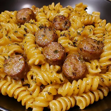 One-Pot Zesty Honey Mustard Sausage Pasta