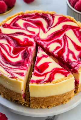 Raspberry Swirl Lemon Cheesecake