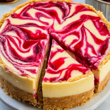 Raspberry Swirl Lemon Cheesecake