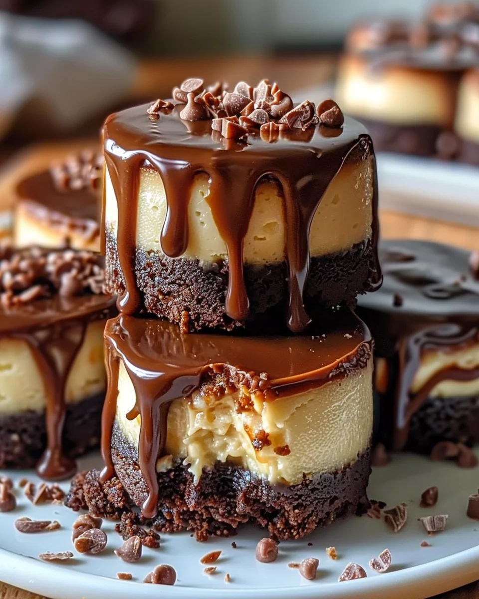 Chocolate Caramel Cheesecake Bites