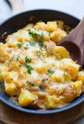 Cheesy Potato Egg Scramble