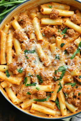 Creamy Sausage Rigatoni