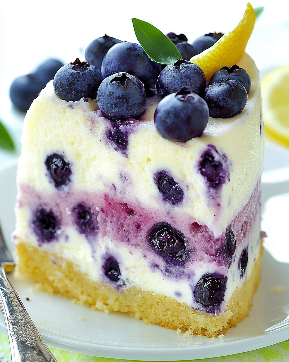 Lemon Blueberry Cheesecake Cake