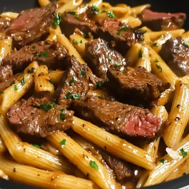 One-Pan Bold Honey BBQ Steak Penne