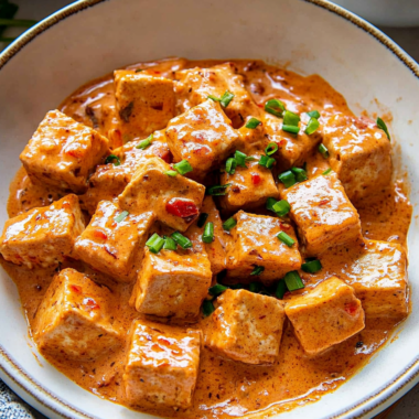 Spicy Tofu with Creamy Coconut Sauce