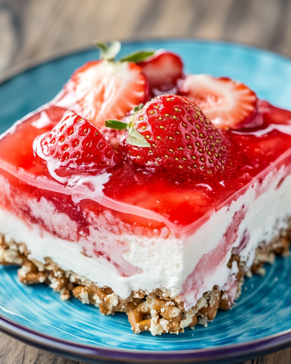 Strawberry Pretzel Jello Salad