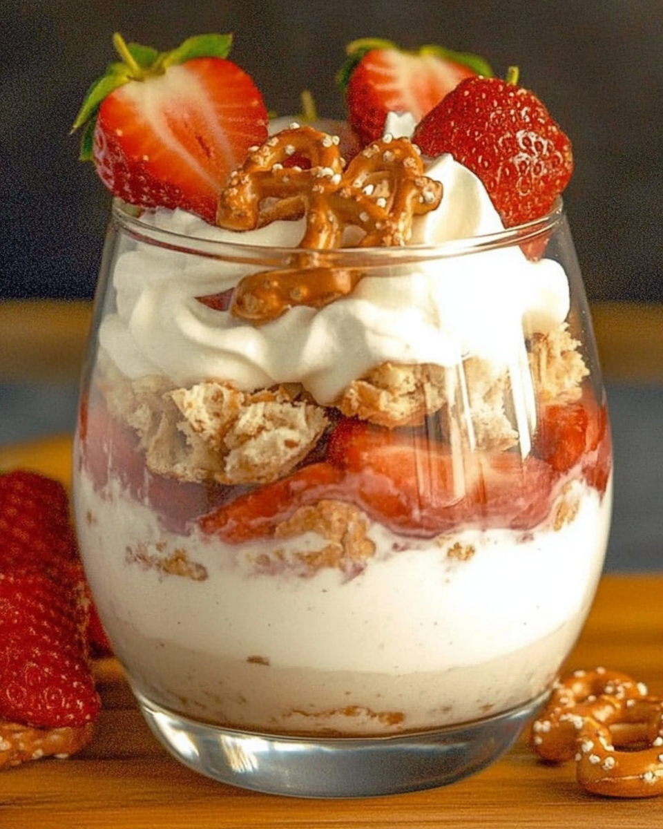 Strawberry Pretzel Salad Parfaits