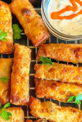 Air Fryer Buffalo Chicken Egg Rolls