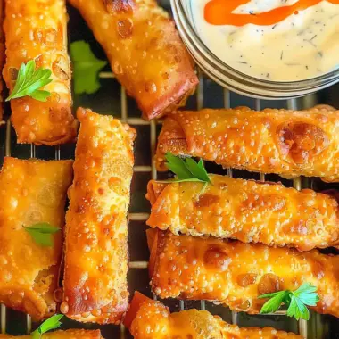 Air Fryer Buffalo Chicken Egg Rolls