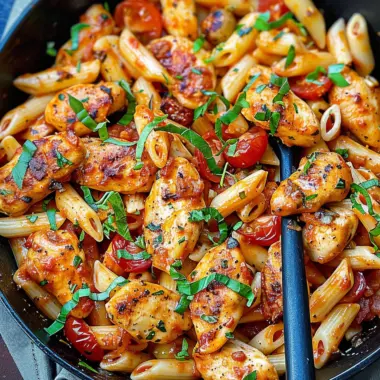 Firecracker Cajun Chicken and Pasta Skillet