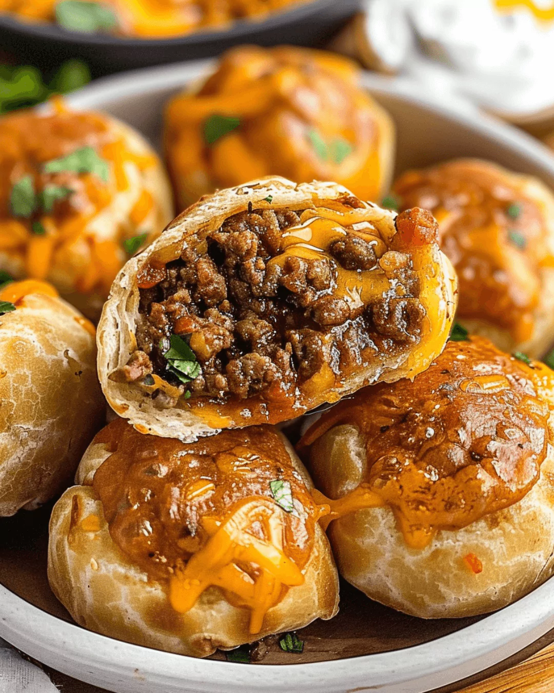 Air Fryer Cheesy Taco Bombs