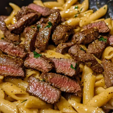 Bold Cajun Steak & Creamy Honey Pasta Skillet