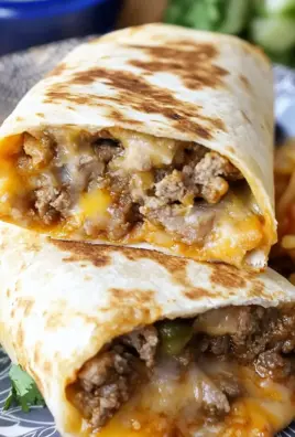 Cheesy Double Beef Burrito
