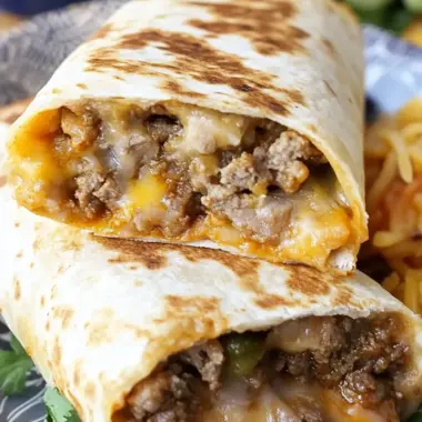 Cheesy Double Beef Burrito
