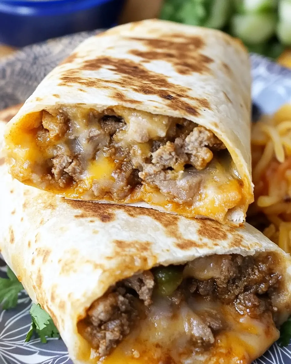 Cheesy Double Beef Burrito