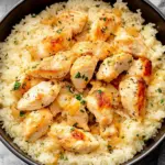 Chicken Scampi with Garlic Parmesan Rice