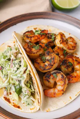 Cilantro Lime Shrimp Tacos with Creamy Slaw