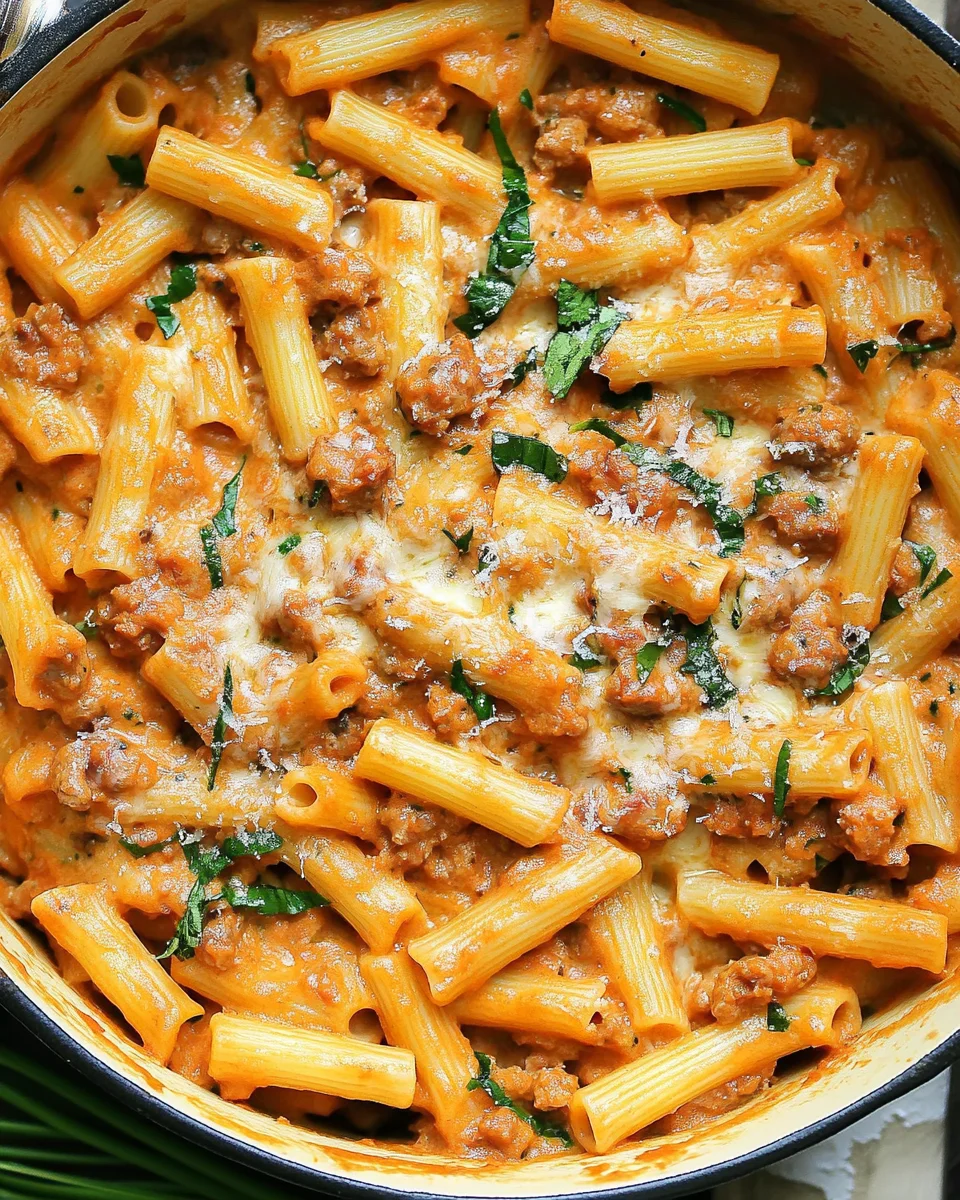 Creamy Sausage Rigatoni