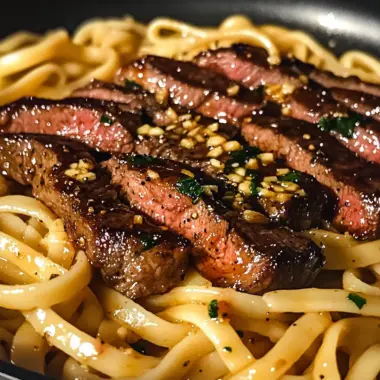 One-Pan Honey Garlic Steak and Pasta