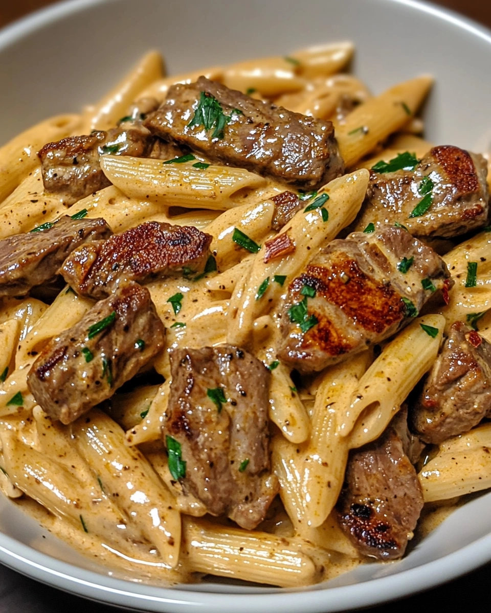 One-Skillet Creamy Spicy Cajun Steak Pasta