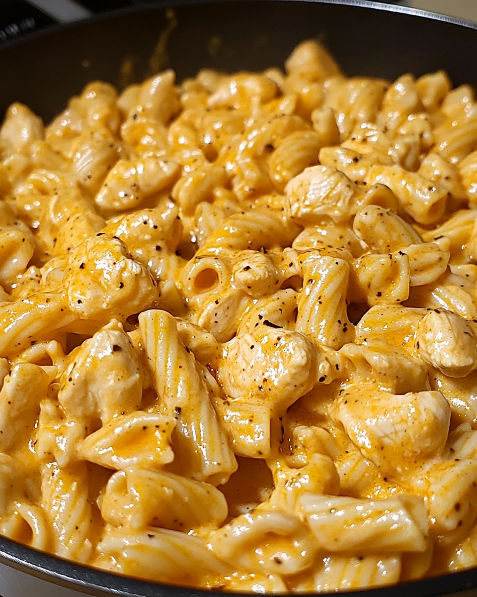 One-Skillet Creamy Spicy Ranch Chicken & Pasta