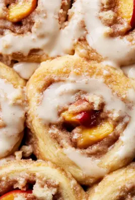 Peach Cobbler Cinnamon Rolls