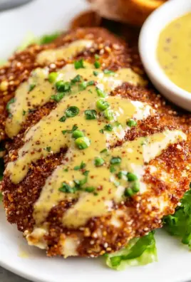 Pretzel Crusted Chicken with Honey Mustard Sauce