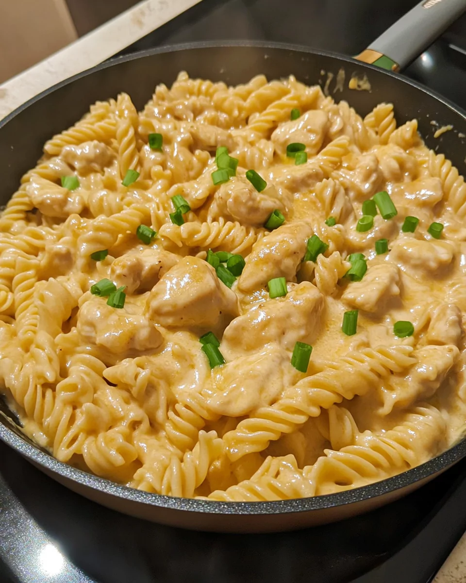 Creamy Smoky White Cheddar Honey Butter Chicken Pasta Skillet