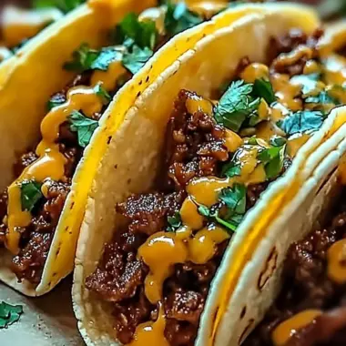 Garlic Butter Honey BBQ Beef Tacos