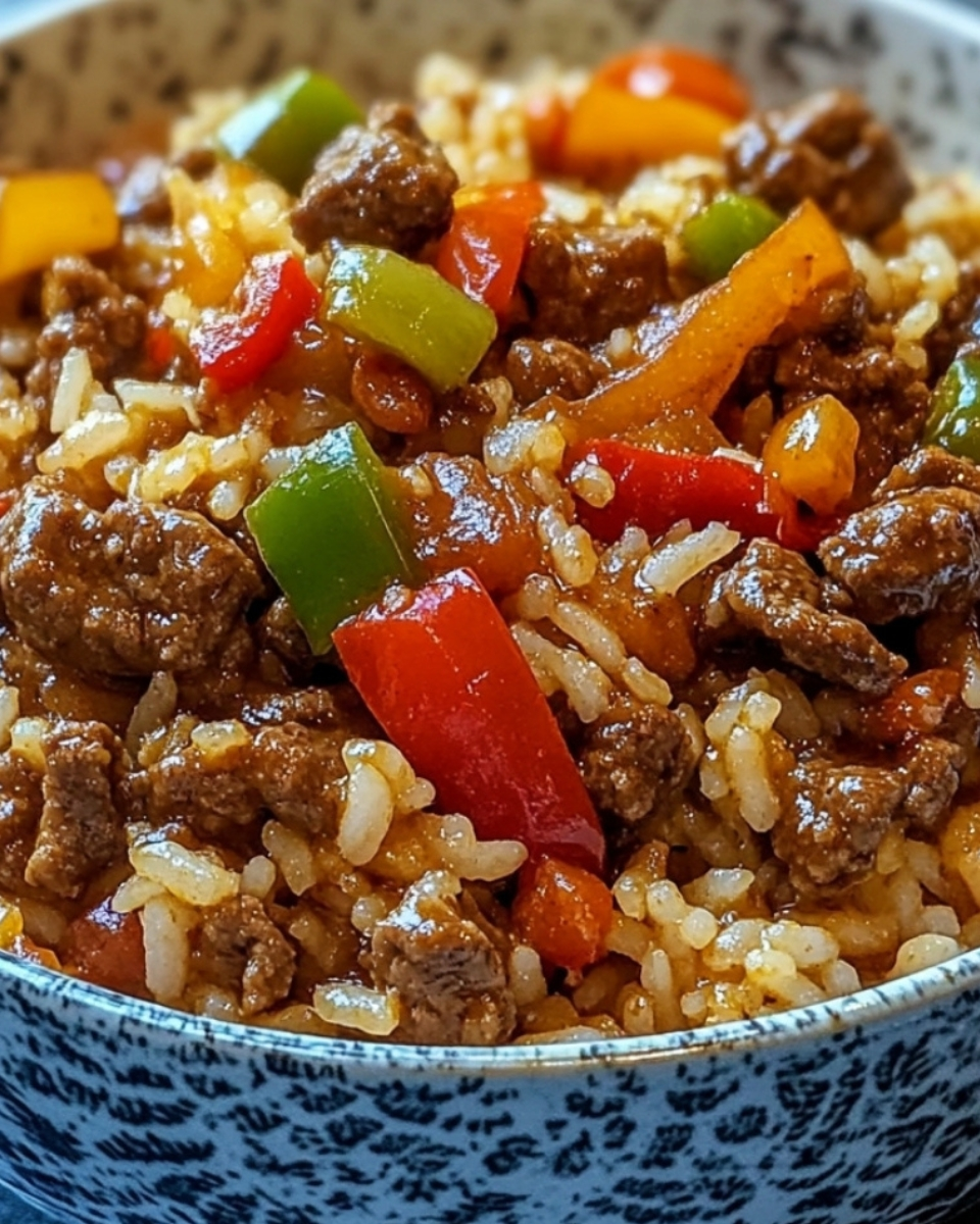 Beef and Pepper Rice Bowl