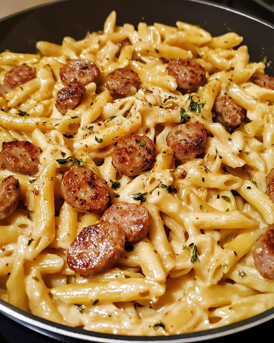 Spicy Cajun Sausage Cream Cheese Pasta