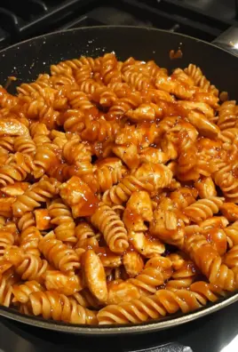 BBQ Honey Garlic Chicken Rotini Skillet 2