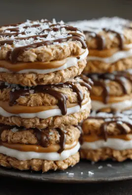 No-Bake Peanut Butter Oatmeal Sandwich Cookies