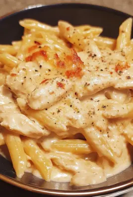 Creamy Garlic Pepper Jack Chicken Penne 1