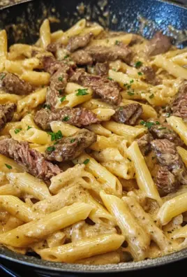 Creamy Ranch Garlic Steak Pasta Skillet 2