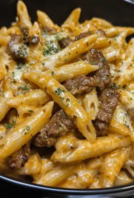 Creamy White Cheddar Cajun Steak Penne 2
