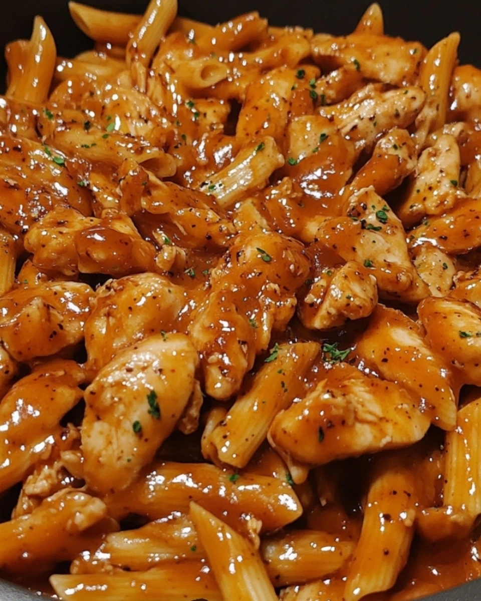 One Pot Bold Honey BBQ Chicken Pasta