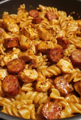 One Pot Cajun Chicken Smoked Sausage Pasta 2
